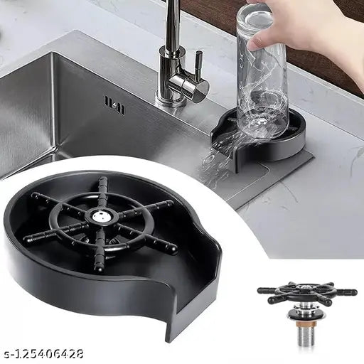 Rinser - Bottle Washer, Kitchen Sink Cup Rinser, Faucet Glass Washer Cleaner Attachment Accessory for Bar Sink