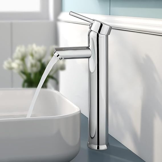 Single-Lever Basin Mixer Tap Bathroom Tall Mixer Tap for Bathroom Sink